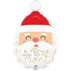 Foil balloon Santa Claus head, 64 cm, Grabo