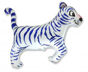 Folienballon Wildes Weißer Tiger Flexmetal 60cm