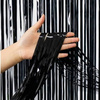 Decorative curtain, black, 100 cm x 200 cm