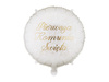 Foil balloon First Holy Communion white gold 35cm