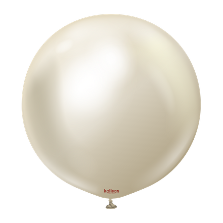 Balony lateksowe Mirror White Gold, złoty, 45 cm, 1 szt.