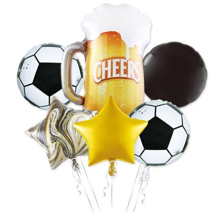 Foil balloons - Birthday set of beer pint, 7 el.