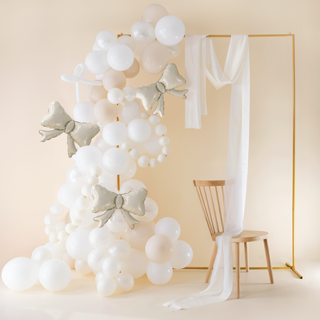 Foil Balloon Bows beige 55 x 42cm 3pcs