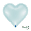 Foil balloon heart blue Satin Pastel Blue 45cm