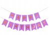 Garland - HAPPY BIRTHDAY banner, holo fuchsia