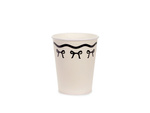 Paper Cups with Bows – Cream-Black, 220 ml, 6 pieces