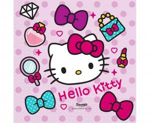 Papierservietten, Hello Kitty, Fashion Stylish, 33x33 cm, 20 St.