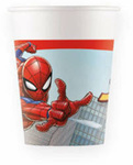 Kubeczki papierowe Spiderman Crime Fighter 200 ml, 8 szt.