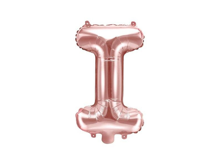 Folienballon-Buchstabe I, 35cm, Rosegold