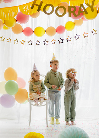 Ballonständer für 7 Ballons, 72 cm – Transparent