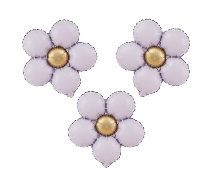 Foil Balloon Purple Daisy 51x43 cm 3 pcs