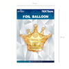 Folienballon - Golden Crown 76x73 cm