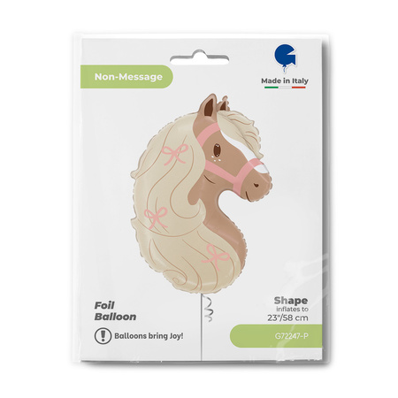 Folienballon Pferdekopf Boho Pony Head Grabo 58cm