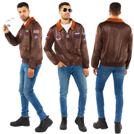 Kostüm, Verkleidung Top Gun Jacke Größe L