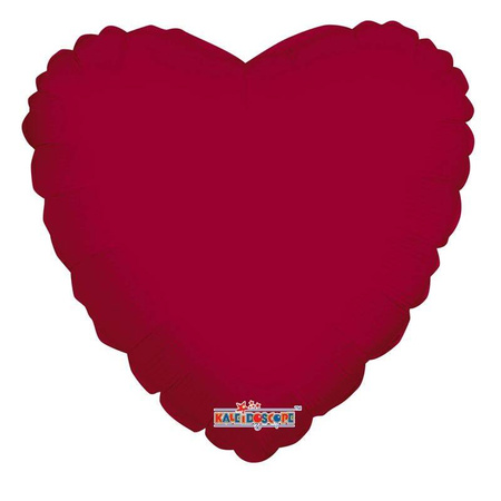 Foil balloon Red Burgundy  heart, 46 cm