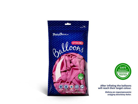 Strong Ballons, kleine Latexballons, Pastell Fuchsia 12cm, 100 Stk.