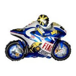 Motor foil balloon - Blue 74 cm