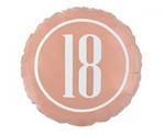 Foil balloon 18, rose gold, 46 cm