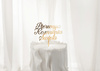 Acrylic cake topper First Holy Communion gold 16.5cm