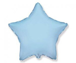 Folienballon Stern, Hellblau, 46 cm