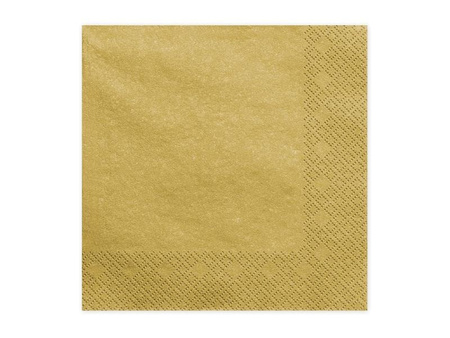 Three-ply napkins, gold metallic, 33x33cm (1, Op. / 20 pcs.)