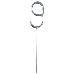Zimne ognie srebrna cyfra 9,  17cm