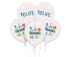 Police latex balloons, 5 pcs, 30 cm