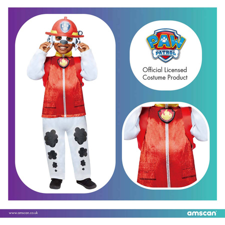 Paw Patrol Marshall Kostüm, Verkleidungskostüm , Deluxe 4-6 Jahre alt