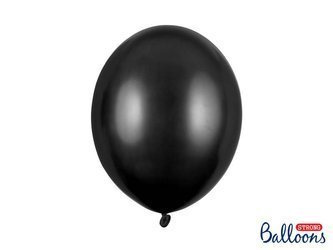 Balony lateksowe Strong, Czarne, Metallic Black, 30cm, 100 szt.