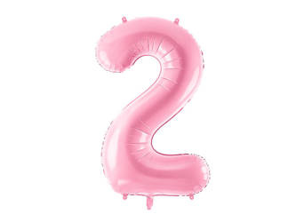 The number 2 Foil balloon, 86cm pink