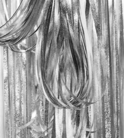 Silver curtain, chrome effect, 100x200 cm