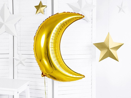 Foil balloon Moon, 60cm, Golden