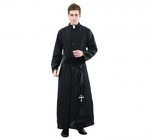 Men’s Priest Costume, Cassock with Belt, size 52