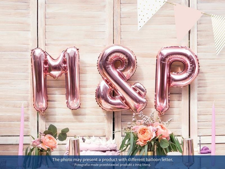 Foil balloon Letter H, 35cm, Rose Gold rose gold