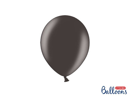 Strong Balloons 23cm, Metallic Black Black 100 pcs.