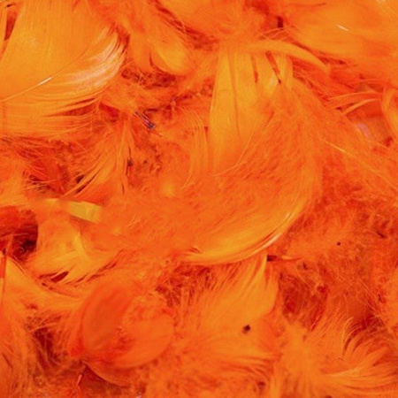 Decorative feathers - orange, 12 g