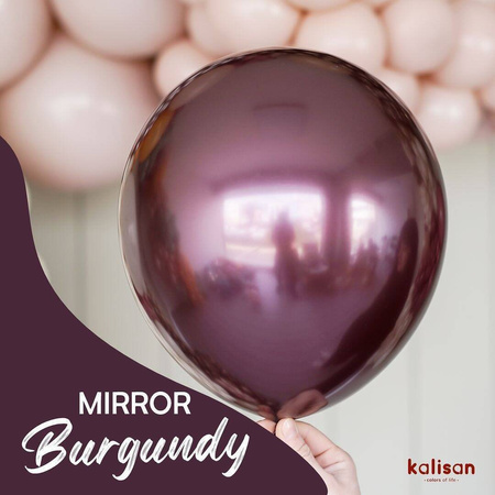 Latex Balloons Mirror Burgundy, 45cm, 1 pcs.