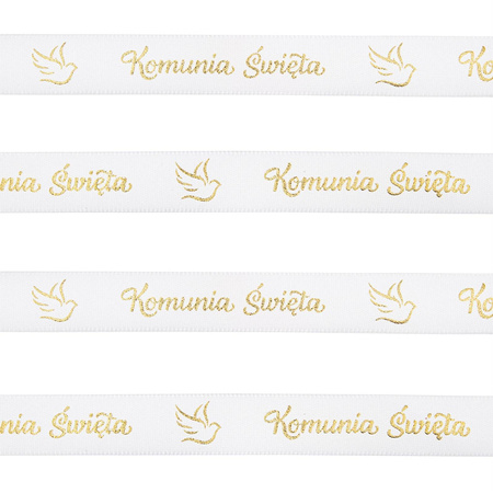 Satin ribbon, white ribbon 50mm / 25m