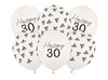 Balony 30 cm, zestaw na 30 urodziny, Pastel Off-white