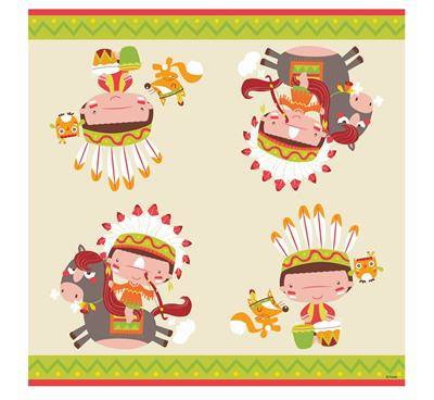 INDIAN PARTY paper napkins, size 33x33 cm, 20 pcs.