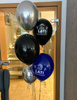 Geburtstagsballons Happy Birthday, navy blue mix, 30cm, 50 Stk.