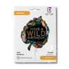 Foil Balloon - Have a wild birthday, leaf 76 cm