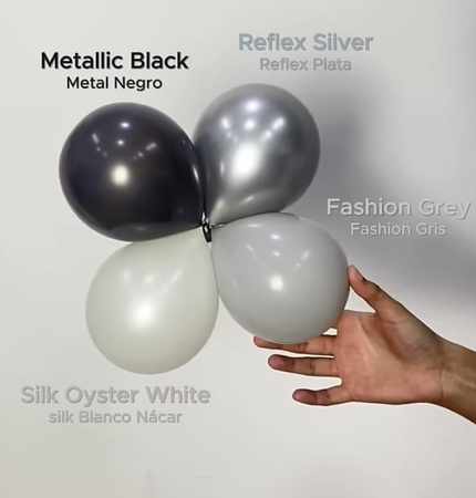 Sempertex Latex Balloons Silk Oyster White, 30 cm, 50 pcs