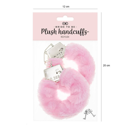 Handcuffs with fur, light pink