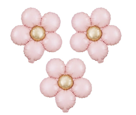 Foil Balloon Pink Daisy 51x43 cm 3 pcs