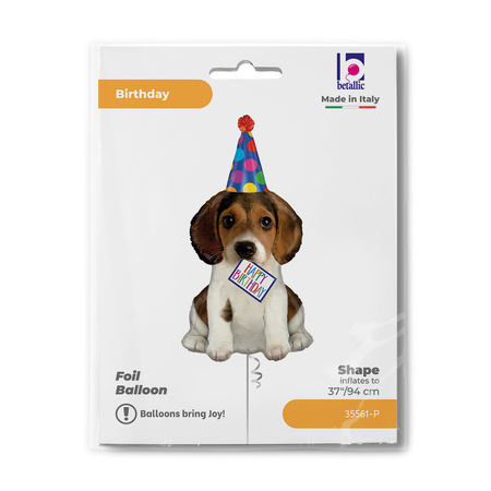 Balon foliowy, Pies urodzinowy, Grabo, 94cm