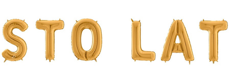 Foil balloon letter T, 66cm, gold