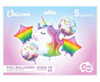 Foil balloons - a set of unicorn, Happy Birthday 5 pcs.