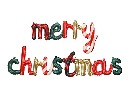 Balon foliowy napis Merry Christmas Mix 143x25 cm