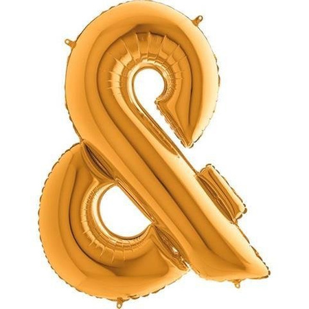 Letter foil balloon 40 '& Gold